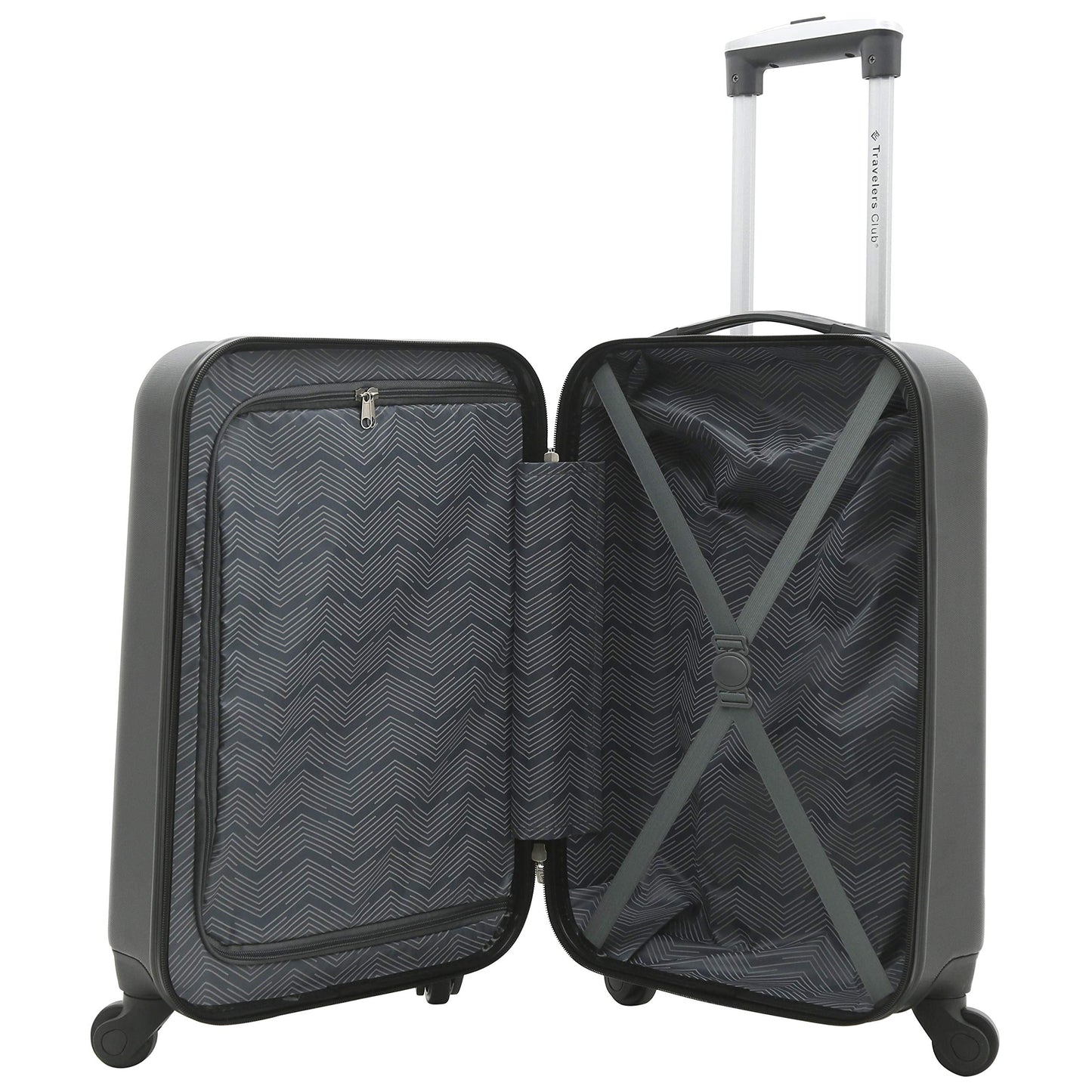 Travelers Club Cosmo Luggage, Black-2 Piece Set (28"/20")