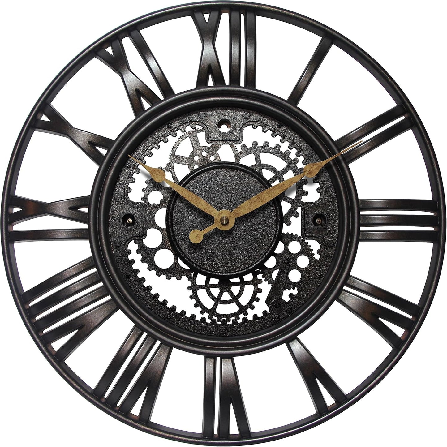 Infinity Instruments Roman Gear Clock - Rust