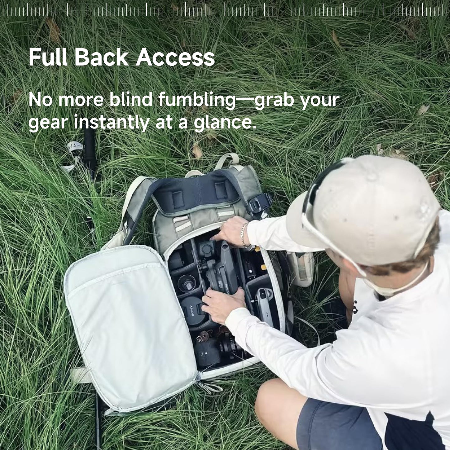 VSGO Pocket Ranger Expandable 25L-33L Photography & Outdoor Backpack – Lightweight Camera Bag for Hiking, Mountaineering, Travel