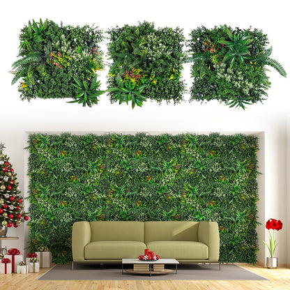 Patio Artificial Grass Wall Panels 20" x 20" (18Set-54Pc) Greenery Backdrop Faux Green Wall Flower Decor Fake Boxwood Panel for Interior Wedding Party Photo Background Outdoor Garden Fence