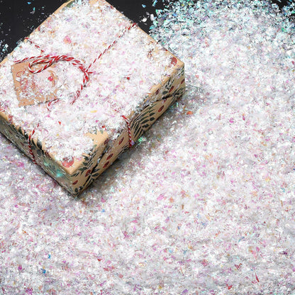 160g Containlol Sparkle Holographic Confetti Iridescent Confetti Winter Radium Color Metallic Foil Decor Bag