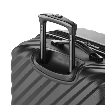 SwissGear Lightweight Expandable Spinner, Black Wave, 3-Piece Set