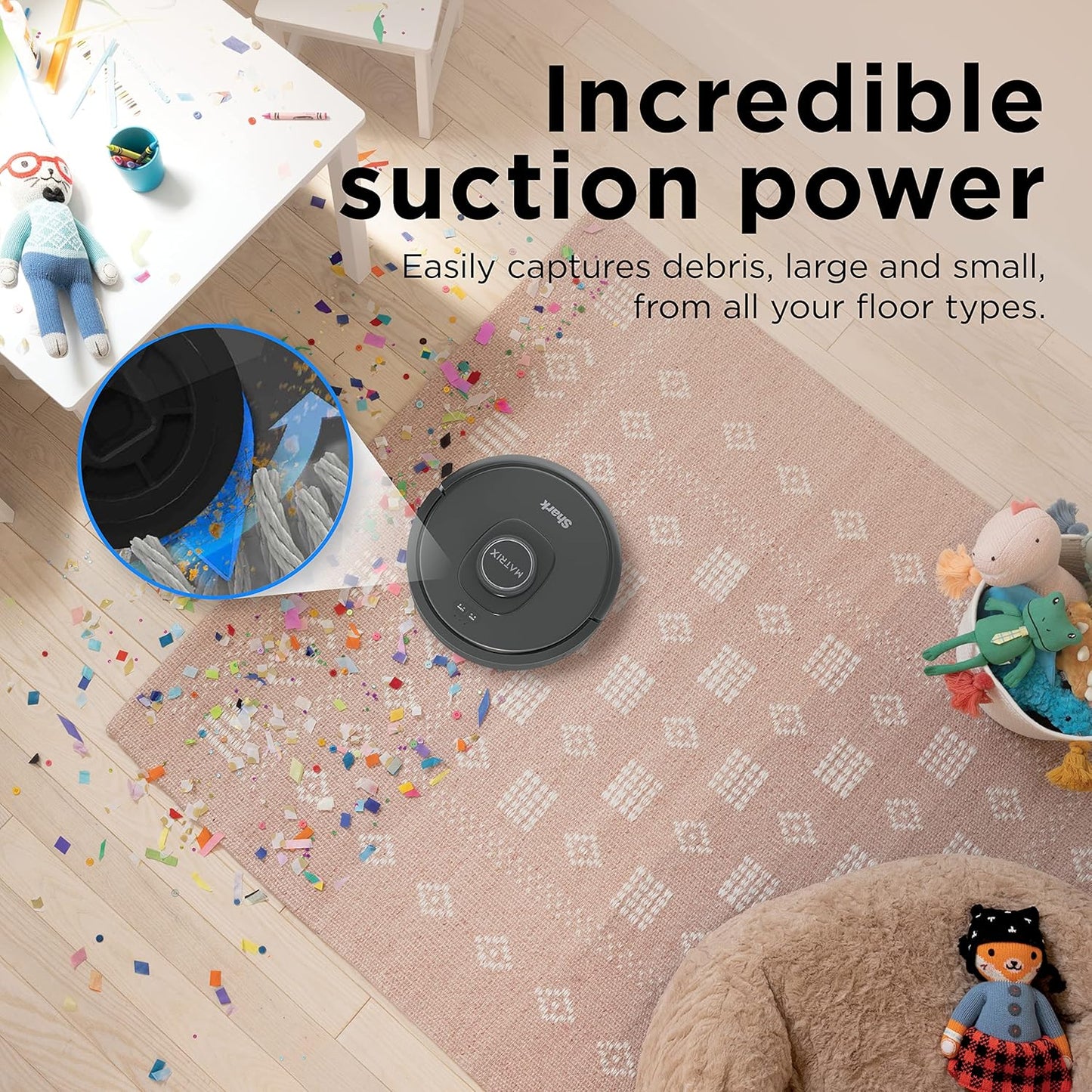 Shark RV2310 Robot Vacuum - Self-Cleaning Brushroll for Pet Hair | Precision Home Mapping, Wi-Fi, Black/Silver