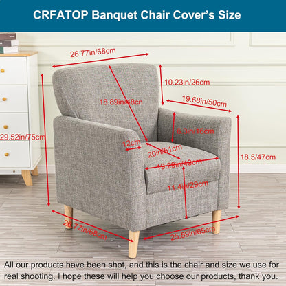 1-Piece Sofa,B64 CRFATOP Stretch Modern Banquet Armchair Slipcover Accent Chair Covers with Arms Soft Chair Slipcovers