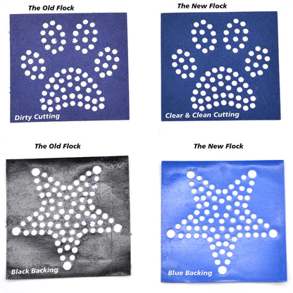 GLOCTO Magic Flock 12" x1Yard and Hotfix Tape 2yards for Rhinestone Template Stencil Rhinestone Flock for Hotfix Rhinestones for Any Cutting Machines