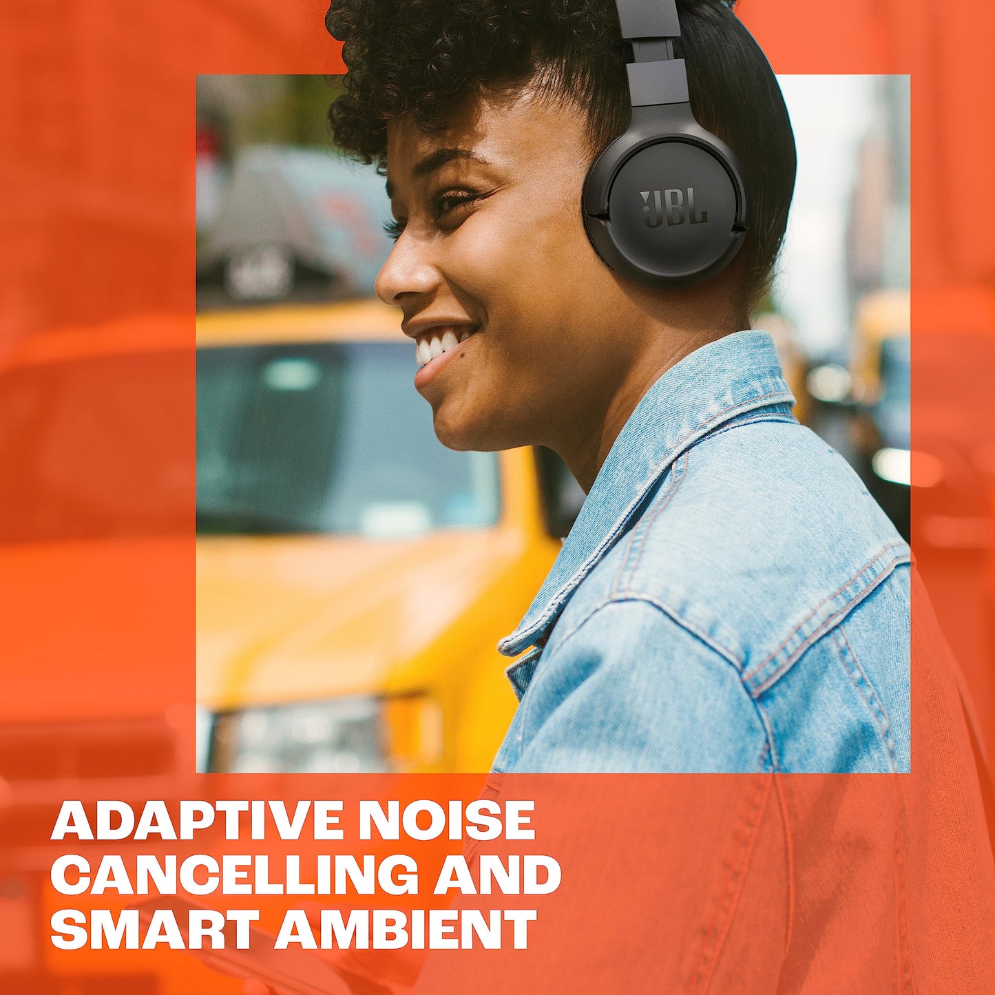 JBL Tune 670NC - Adaptive Noise Cancelling with Smart Ambient Wireless On-Ear Headphones, Up to 70H Battery Life with Speed Charge, Lightweight, Comfortable and Foldable Design (White)