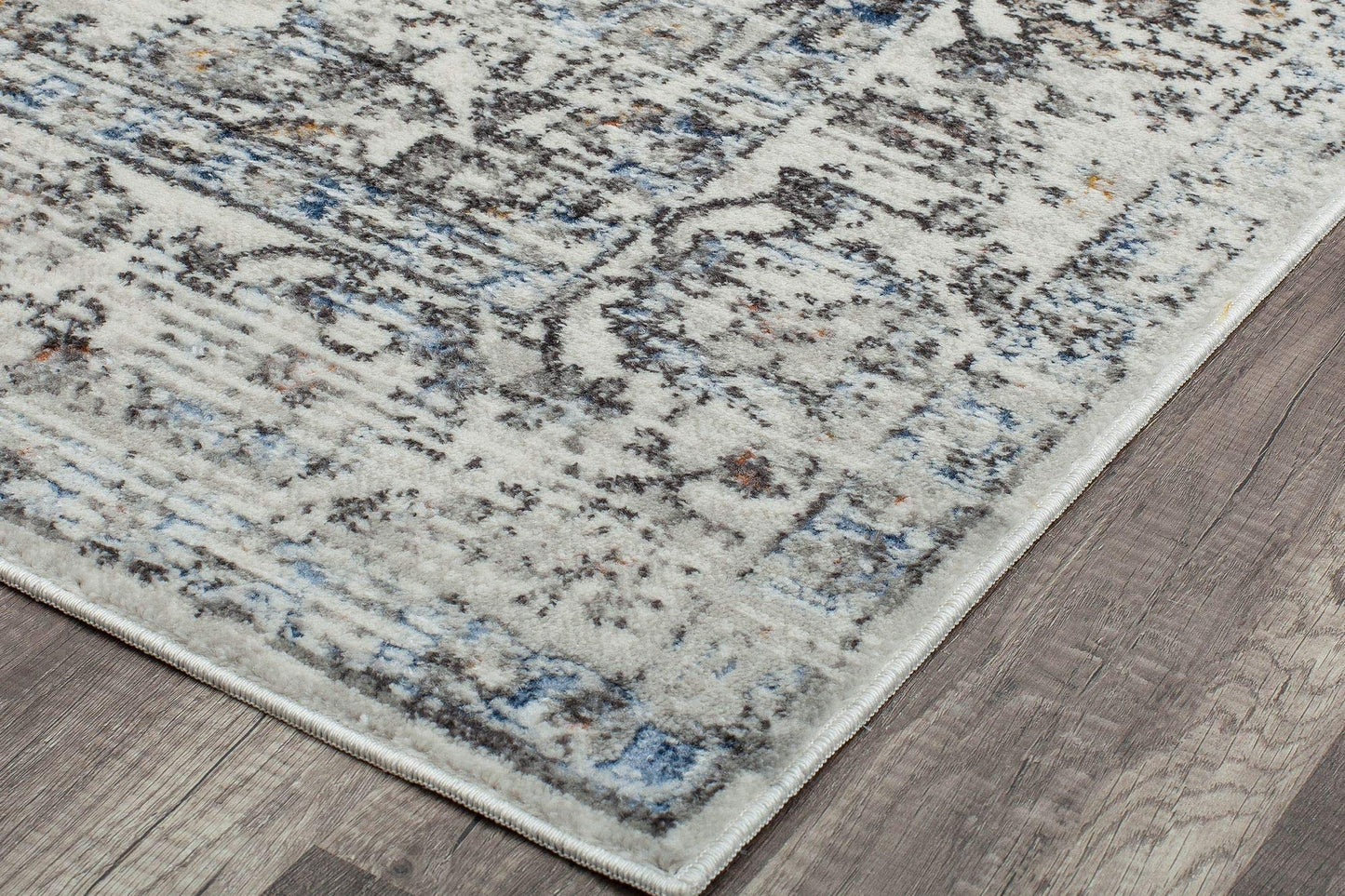 Rugs America Prescott PS35C White Bay Blossom Transitional Vintage 8x10 Area Rug, 8'0"X10'0"