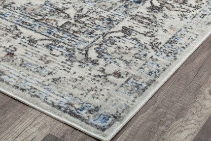 Rugs America Prescott PS35C White Bay Blossom Transitional Vintage 8x10 Area Rug, 8'0"X10'0"
