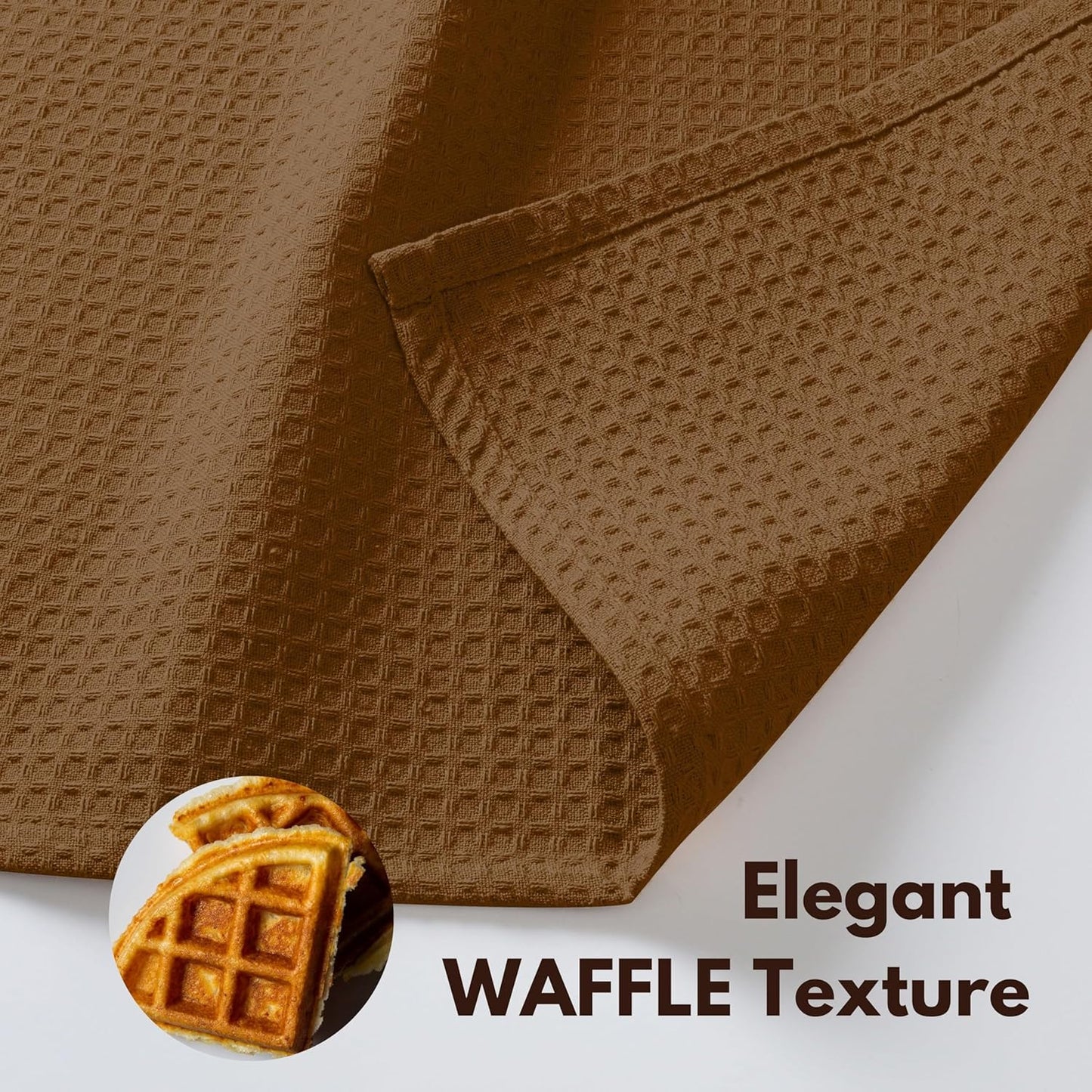18 Pack 12x12 inch, 100% Native Fab Waffle Dish Cloths - Cotton, Absorbent, Quick Drying, Washable & Reusable Towels