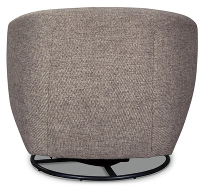 Signature Design by Ashley Upshur Contemporary Upholstered Swivel Accent Chair with Tufted Back, Gray