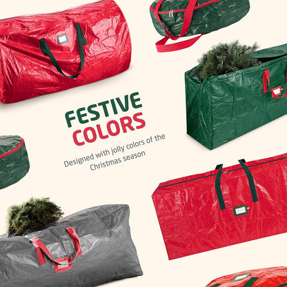 Zober Christmas Tree Storage Bag - Waterproof Protection for 7.5 Ft Trees - Durable Handles & Label Slot - Black