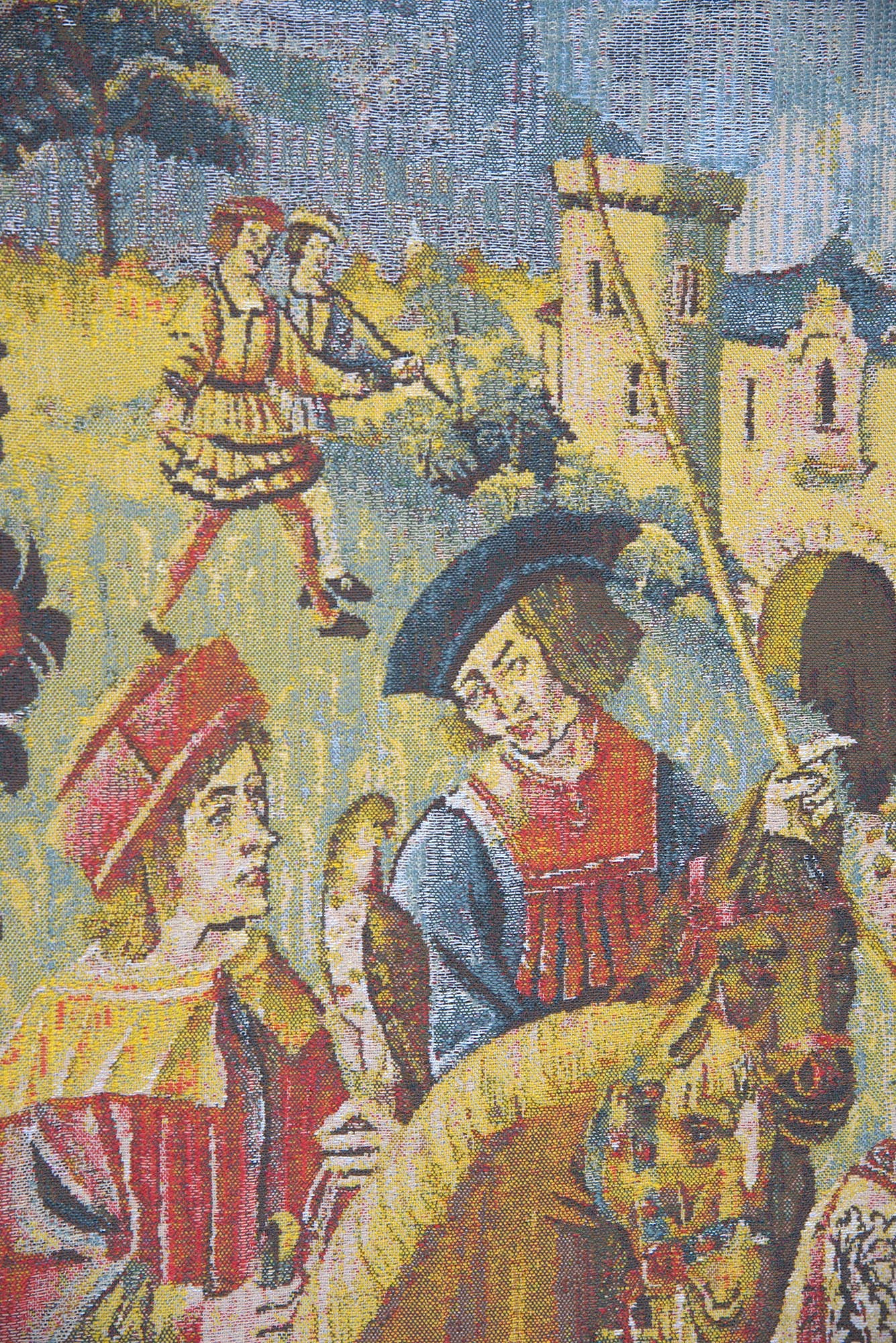 Chasse Bright Belgian Tapestry Wall Hanging - 38 in. x 39 in. Cotton by Charlotte Home Furnishings