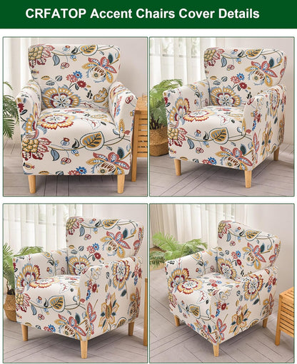 1-Piece Sofa,B61 CRFATOP Stretch Modern Banquet Armchair Slipcover Accent Chair Covers with Arms Soft Chair Slipcovers