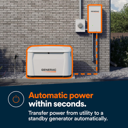 Generac Automatic Transfer Switch, 200A Service Entrance with Surge Protection