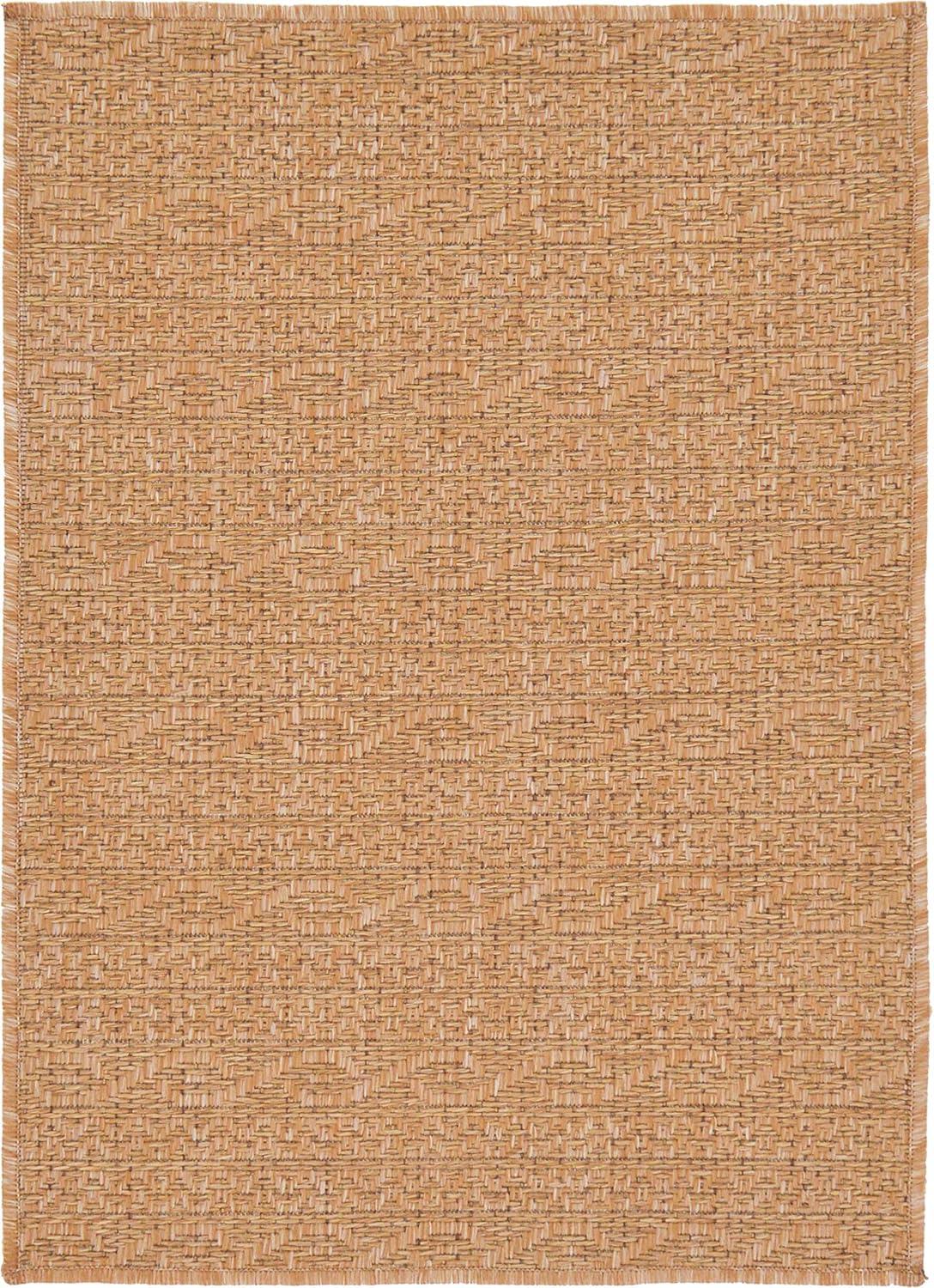 Unique Loom Outdoor Modern Collection Area Rug - Links, 2' 2" x 3' 1" Rectangle, Light Brown/Brown