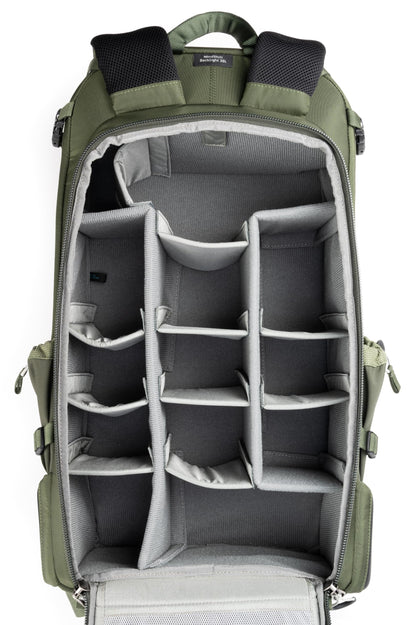 Think Tank BackLight 36L Camera Daypack Backpack for DSLR, Mirrorless, Photography and Video - Montane Green