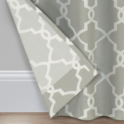 PAIRS TO GO Vickery Modern Decorative Rod Pocket Window Curtains, Double Panel, 28" x 63", Gray