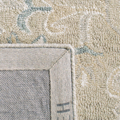 SAFAVIEH Micro-Loop Collection 10' x 14' Light GreyIvory MLP505F Handmade Medallion Premium Wool Living Room Dining Bedroom Area Rug
