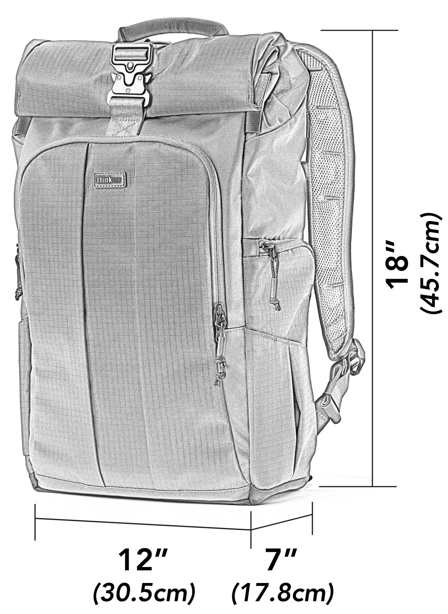 Think Tank FocusPoint 30L RollTop Camera Backpack - Greenway: Expandable Travel & Camera Backpack with Laptop Sleeve, Quick Side and Back Access, Rain Cover – Versatile Photography & Travel Bag