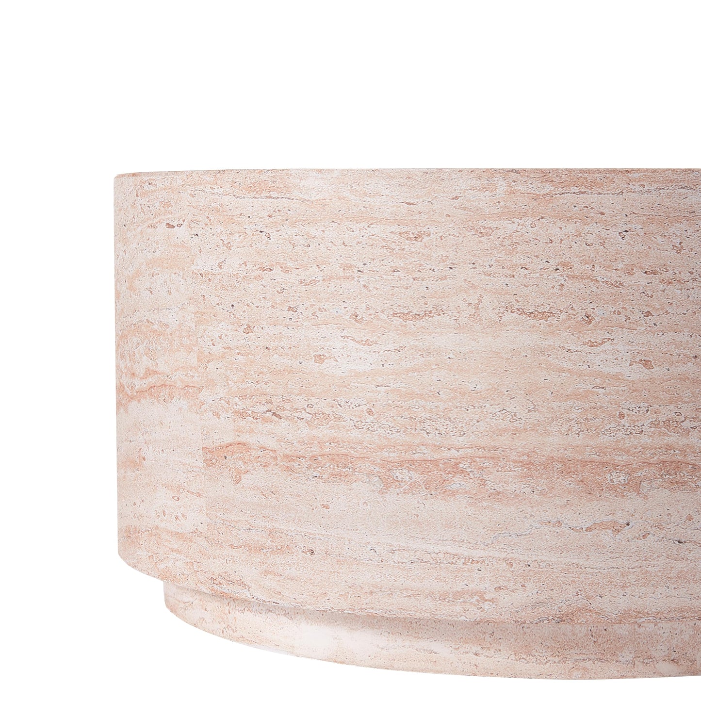 Christopher Knight Home Helen 27.5" Round Coffee Table, MGO Side Table for Patio Furniture Set, Modern Accent Table for Both Indoor and Outdoor Use, End Table for Patio/Deck/Garden, Travertine