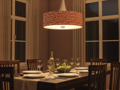 Kenroy Home 93013BS Bulletin 3-Light Pendant, Brushed Steel