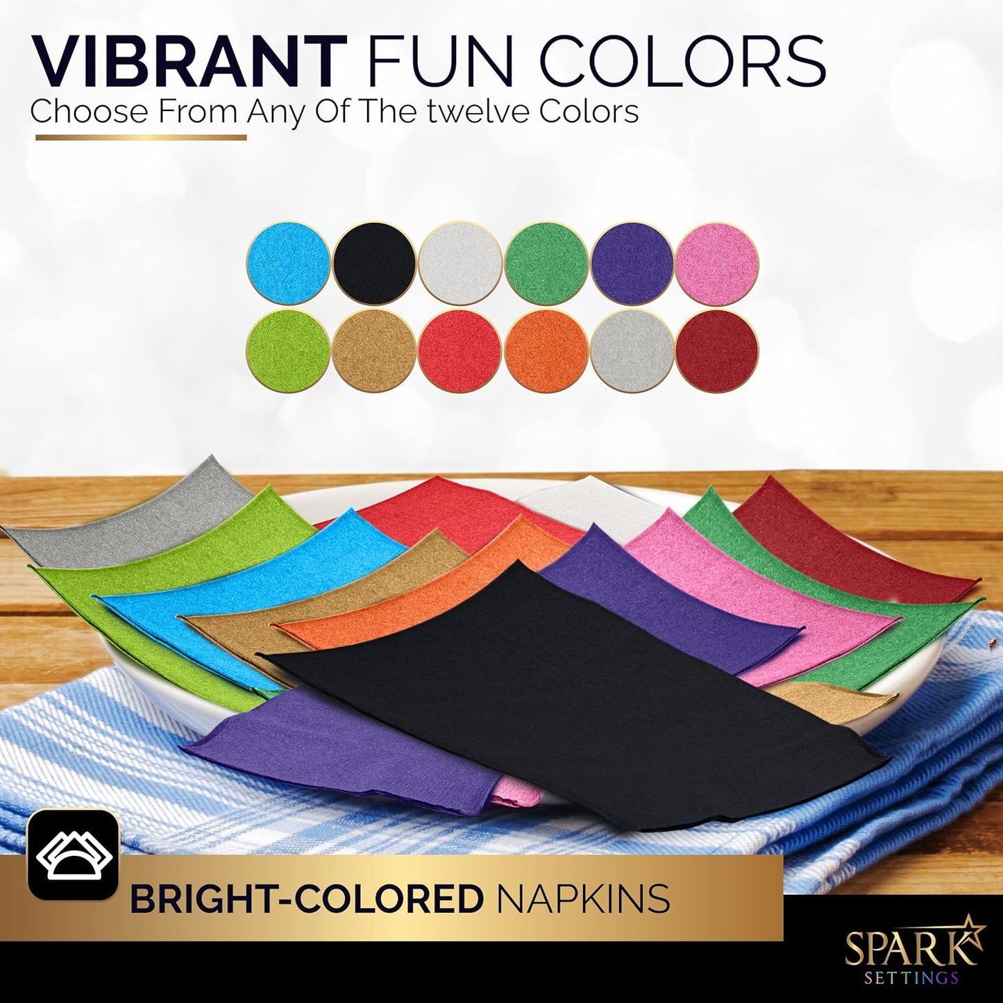 Dinner Napkins Disposable Guest Towels - Purple Beverage Napkins, Soft & Absorbent, 8” x 4.5”, Pack of 40 by Amcrate