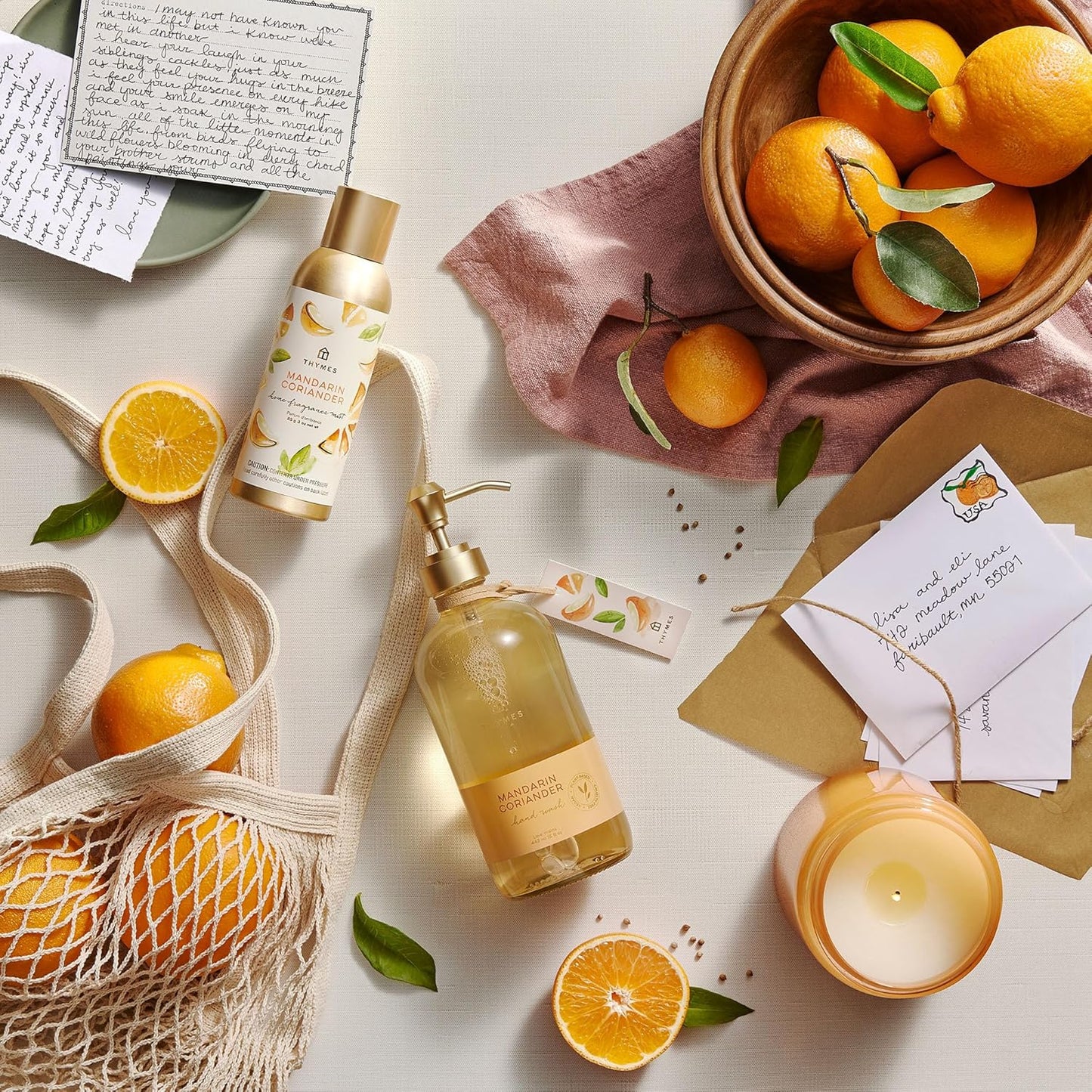 Thymes Fragrance Mist, Mandarin Coriander, 3 Oz