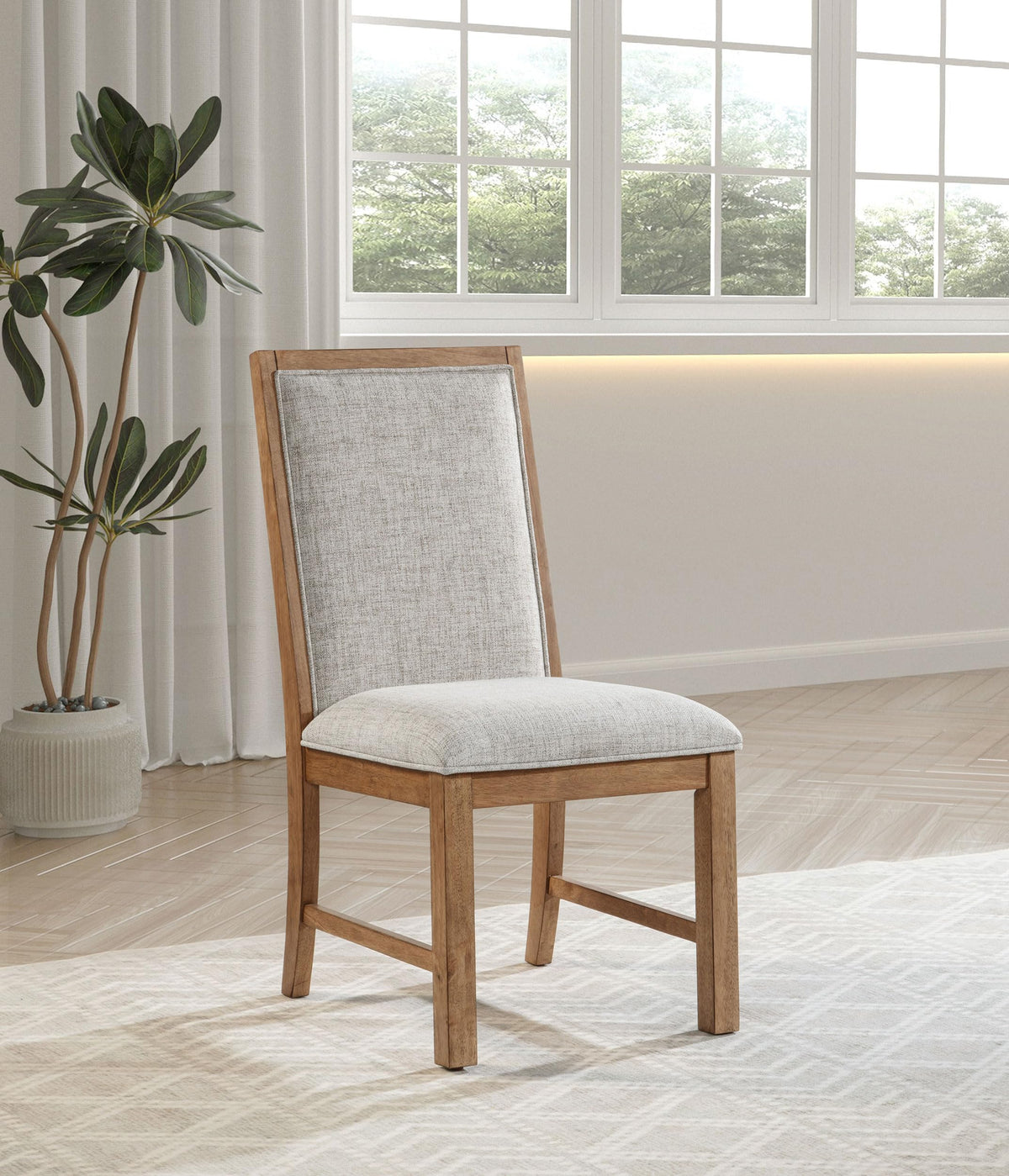 Coaster Home Furnishings Bruner Upholstered Dining Side Chair Brown 109102 (Set of 2)