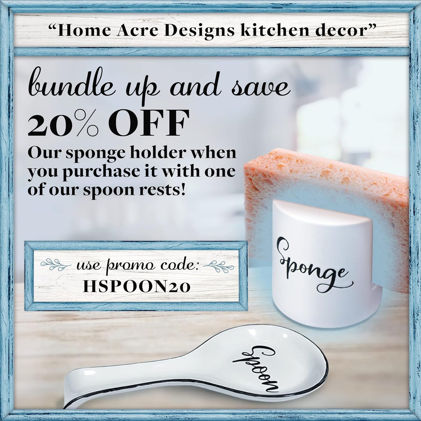 Home Acre Designs Spoon Rest for Kitchen Counter, White Ceramic Spoon Holder for Cooking & Counter Protection