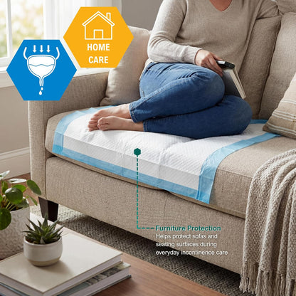 Medpride Disposable Underpads - Super Absorbent Incontinence Pads | 17'' x 24'' (100-Count) for Kids, Adults, Pets