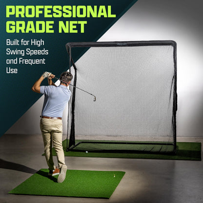 GoSports Elite Golf Practice Net with Steel Frame - 7 ft Size