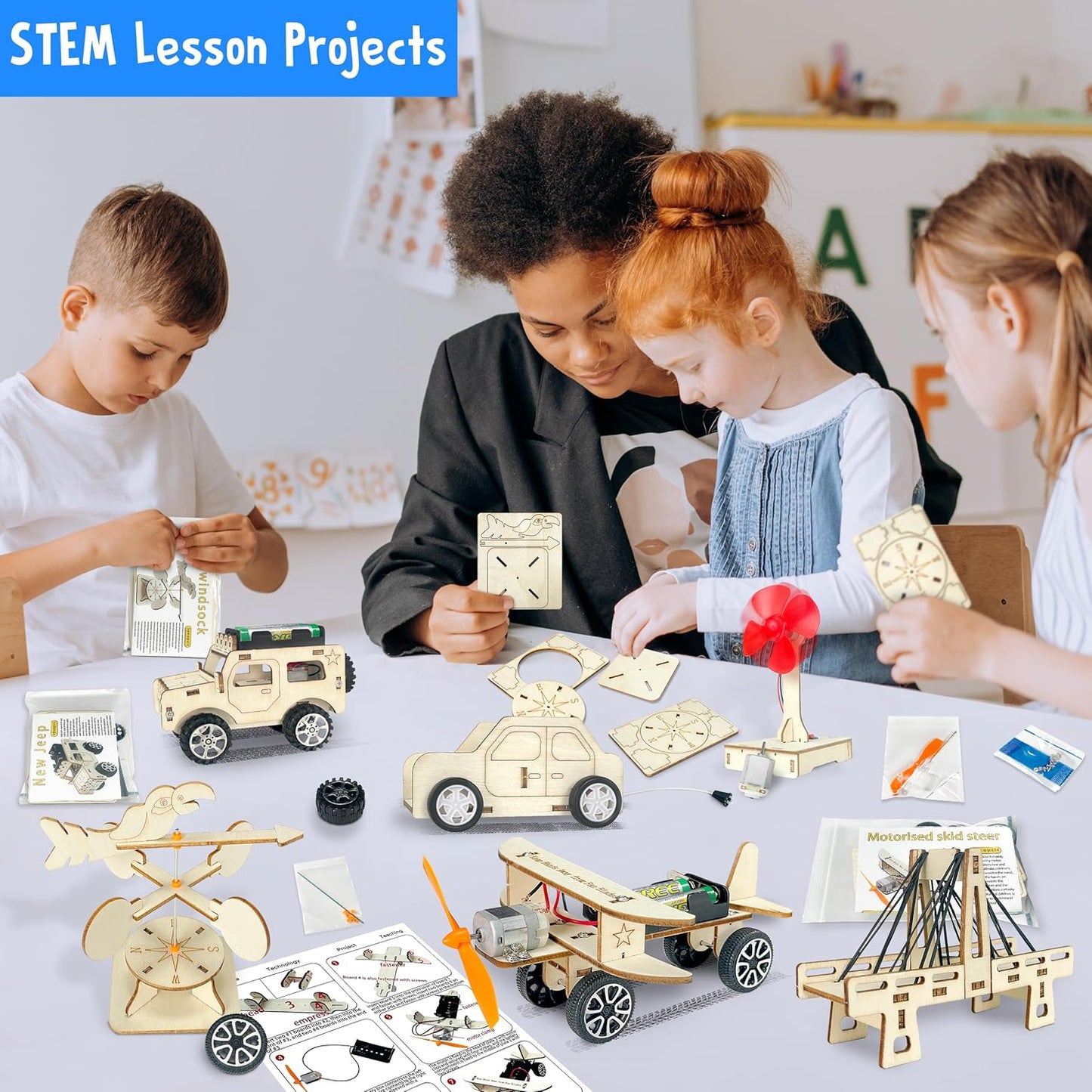 24 Packs 6 1 8-12 8 9 10 11 12 LINAYE STEM Kits for Kids, in Treasure Box Toy Stem Projects Crafts for Kids Age