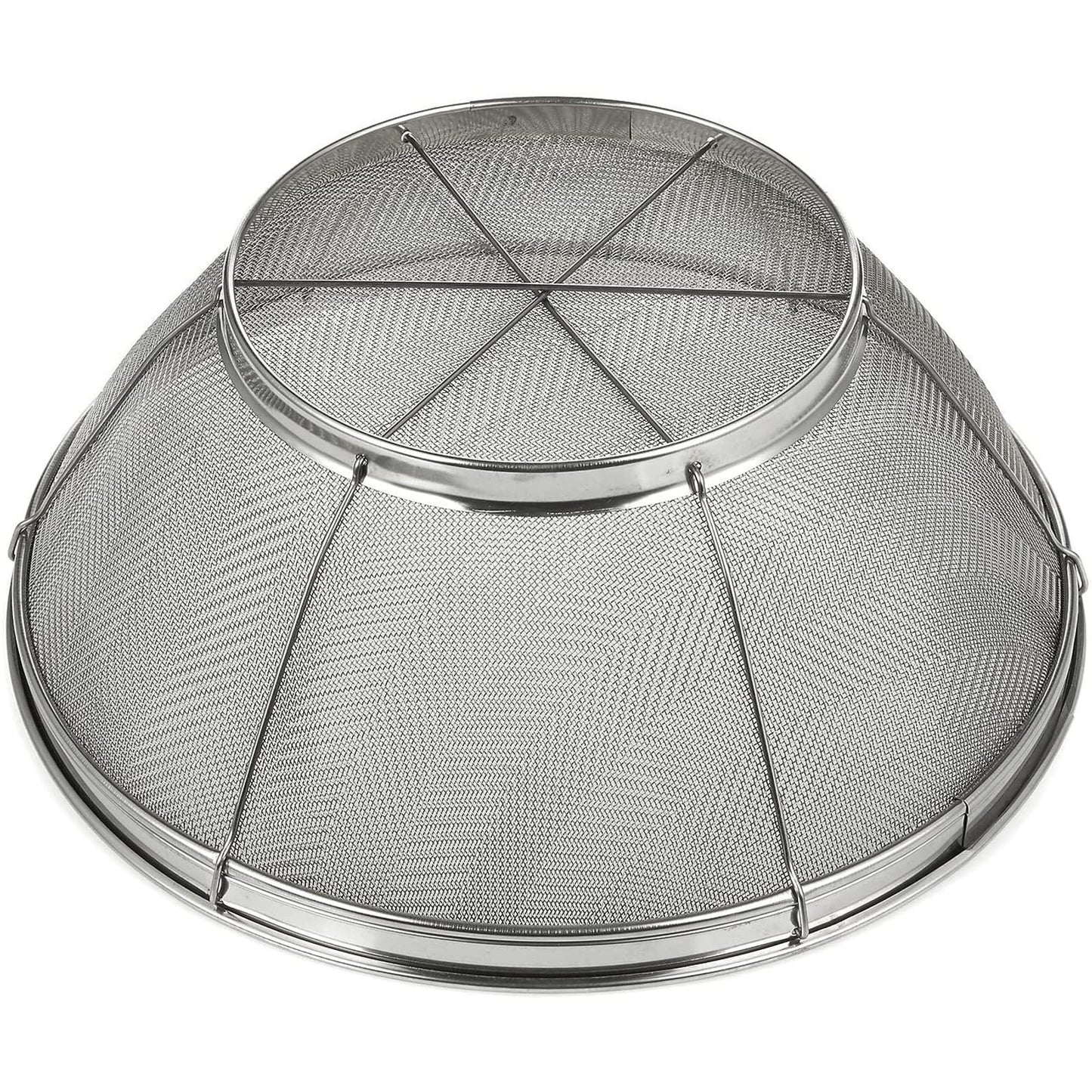 Juvale Stainless Steel Fine Mesh Strainer - Durable Rust-Resistant Mesh Colander - Ergonomic Handle Rice Colander - Ultra-Fine Flour Sifter - Dishwasher Safe with Stable Design - 11 in x 4 in, Silver