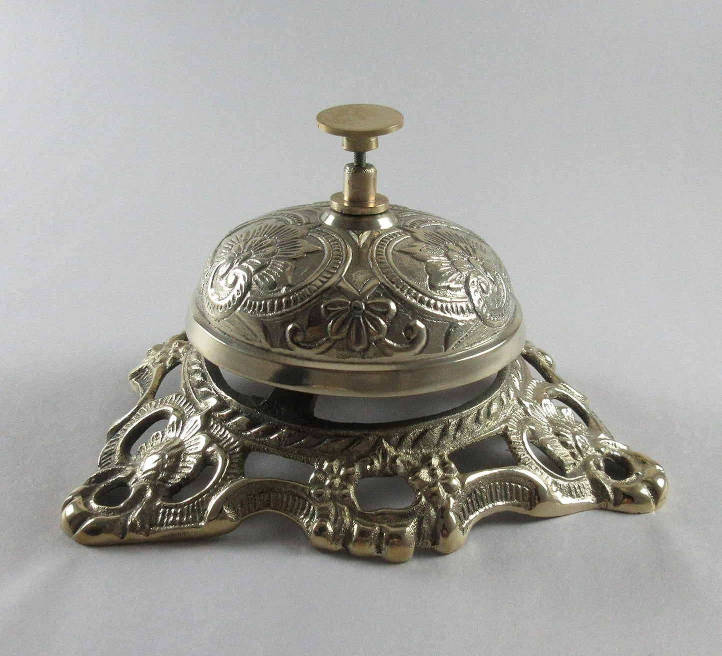 Upper Deck Ornate Solid Brass Hotel Counter Bell