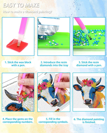 Leixonl 4 Packs 5D Diamond Art Kits for Kids Ages 6-8-9-12,Arts and Crafts Set for Home Wall Decor.Gem Art by Number Kits Arts and Crafts Kits(5.9x5.9inch) (Butterfly Dog)