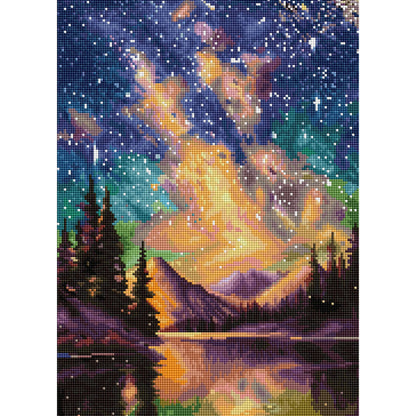 DIAMOND ART CLUB Starry Night - Night Music Diamond Painting Kit, Fun DIY Crafts for Adults, Square Diamond Art Canvas, 13" x 18" (33 cm x 46 cm)