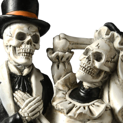 National Tree Company Skeleton Bride and Groom Decoration, Halloween Collection, 11 in