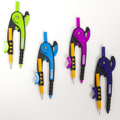 BAZIC PRODUCTS Geometry Set with Pencil Compass – Scale Ruler, HB Wood Pencil, Compass and Protractor Set for Students and Professionals, Ideal Use for Art and Drafting Tools, 24-Packs