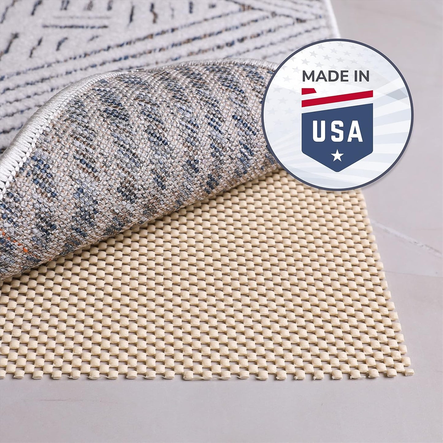 Slip-Stop Super Grip Outdoor Rug Pad - USA-Made Non-Slip Gripper for Hardwood Floors, 2 x 3 ft