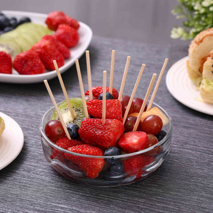 200 PCS Bamboo Skewers, 8 Inch Food Sticks for Appetizers, Fruit, Grilling Kebabs, Cocktail Picks for Drinks, Toothpicks Natural, Kitchen Gadget
