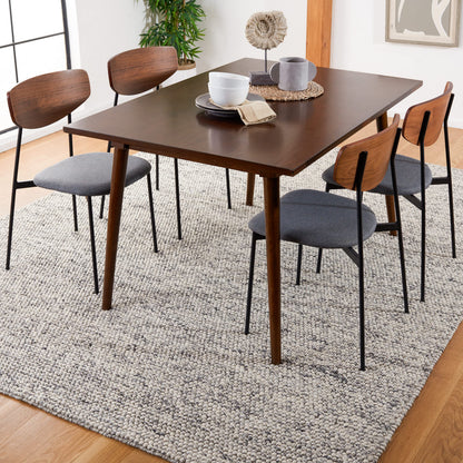 SAFAVIEH Area Rug 8x10 - Natura Collection - Large - Light Grey & Ivory, Handmade Wool Blend, Textured Design, Ideal for Living Room, Bedroom, Dining Space (NAT620G)