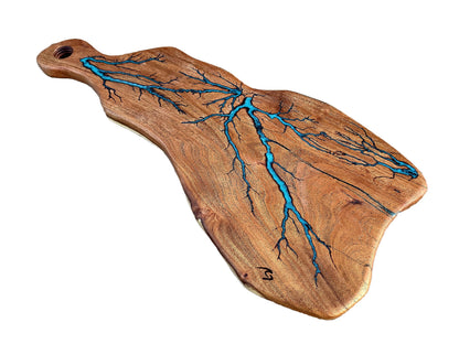 Charcuterie Board Fractal Art Live Edge Mesquite