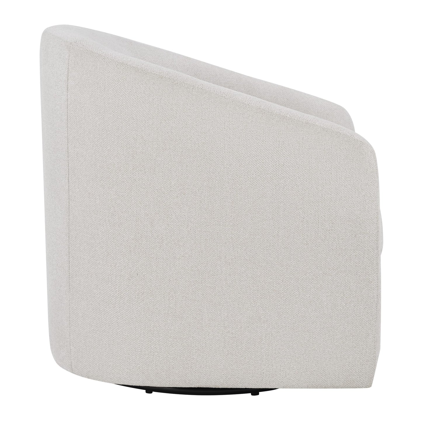 OSP Home Furnishings Parker Upholstered Swivel Tub Accent Chair, Cream Fabric