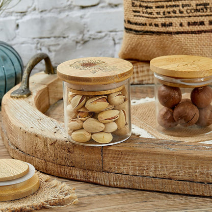 18 Set Gueevin Pieces Yogurt Jar Lids Bulk Bamboo Wooden Lids Compatible with Oui Yogurt Jars Round Reusable