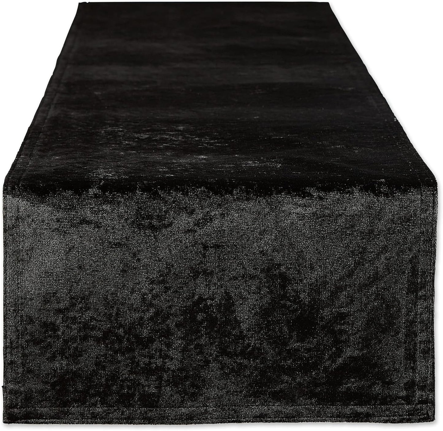 DII Velvet Collection Table Runner, 14x108, Black