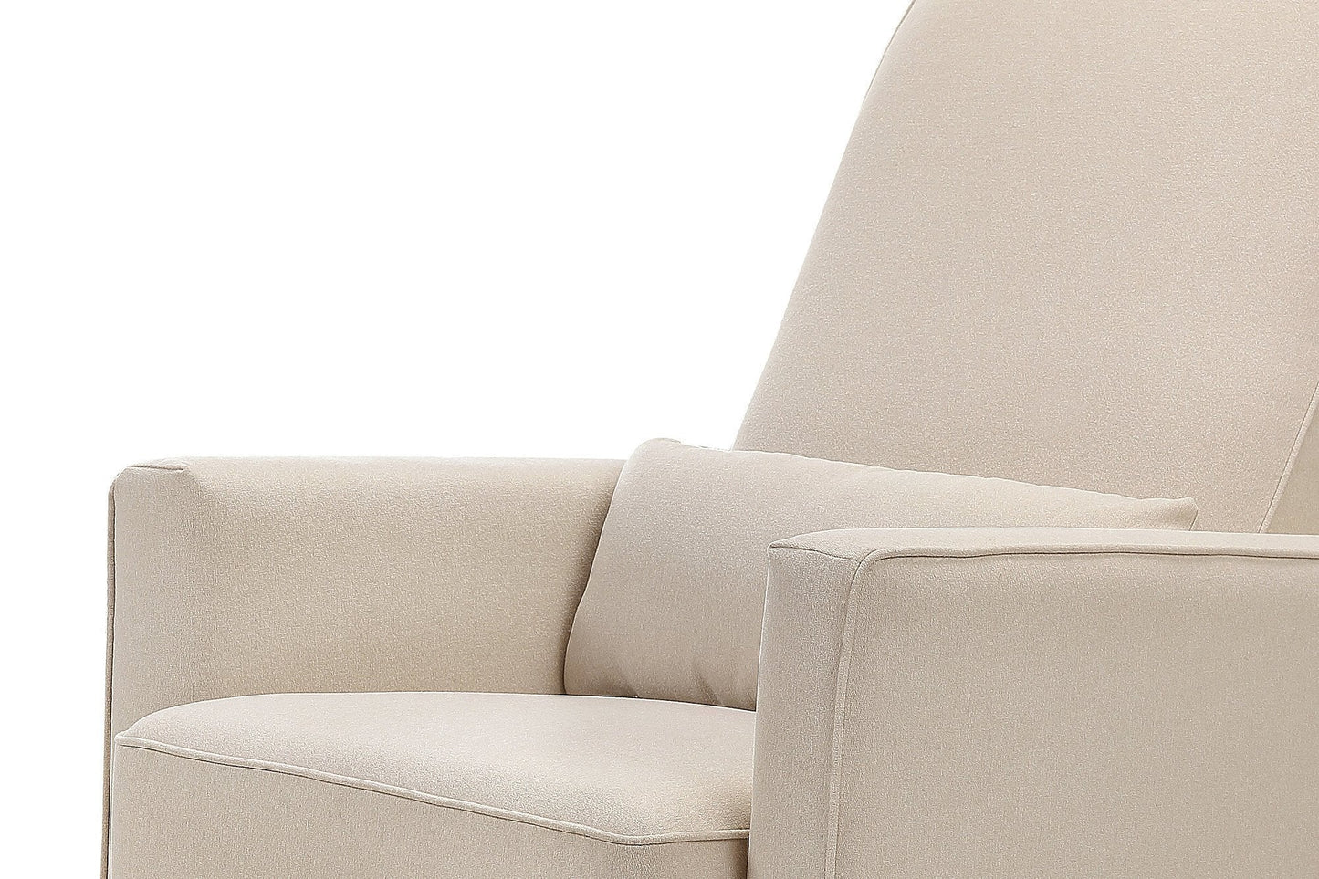daVinci Olive 360° Swivel Glider Chair w/ Storage Ottoman - Water & Stain Resistant Rocking Glider - GREENGUARD Gold & FSC Certified, Versatile Rocking Chair for Nursery & Living Room, Polyester Cream
