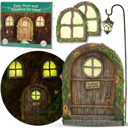 Fairy Doors for Trees, Fairy Door, Fairy Garden, Fairy Garden Accessories Outdoor kit, Fairy Doors for Trees Outdoor, Gnome House