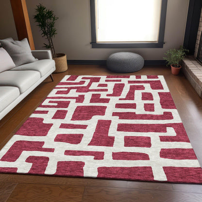 Addison Rugs Mayfield AMF903 Garnet 10' x 14' Indoor Premium Machine Washable Runner Rug, Silky Soft, Easy Clean, Non Shedding, Bedroom, Living Room, Dining Room, Kitchen, Patio Rug