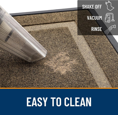 OLANLY Waterproof Front Door Mat - All-Season, Fade Resistant, Easy Clean | 47x17 Inches, Brown