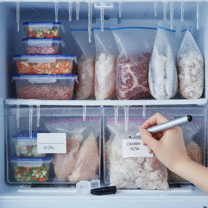 Cadie Permanent Freezer Marker Set of 2 – Waterproof Fast-Drying Black Ink Pens with Chisel Tip for Food Labeling, Fridge & Freezer Storage, Kitchen & Lab Use & General Organization.
